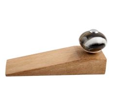 2 Pieces Marble Round Ceramic Wooden Door Stopper